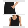 GYS Sleeveless Nightgowns for Women Soft Bamboo Viscose Night Shirts Tank Sleepwear with Pockets Long Sleep Dress(Black)