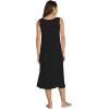 GYS Sleeveless Nightgowns for Women Soft Bamboo Viscose Night Shirts Tank Sleepwear with Pockets Long Sleep Dress(Black)
