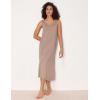 GYS Sleeveless Nightgowns for Women Soft Bamboo Viscose Night Shirts Tank Sleepwear with Pockets Long Sleep Dress(Camel)