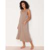 GYS Sleeveless Nightgowns for Women Soft Bamboo Viscose Night Shirts Tank Sleepwear with Pockets Long Sleep Dress(Camel)