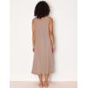 GYS Sleeveless Nightgowns for Women Soft Bamboo Viscose Night Shirts Tank Sleepwear with Pockets Long Sleep Dress(Camel)