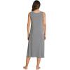 GYS Sleeveless Nightgowns for Women Soft Bamboo Viscose Night Shirts Tank Sleepwear with Pockets Long Sleep Dress(Heather Grey)