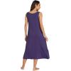 GYS Sleeveless Nightgowns for Women Soft Bamboo Viscose Night Shirts Tank Sleepwear with Pockets Long Sleep Dress(Purple)