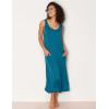 GYS Sleeveless Nightgowns for Women Soft Bamboo Viscose Night Shirts Tank Sleepwear with Pockets Long Sleep Dress(Teal Blue)