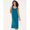 GYS Sleeveless Nightgowns for Women Soft Bamboo Viscose Night Shirts Tank Sleepwear with Pockets Long Sleep Dress(Teal Blue)