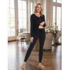 GYS Viscose from Bamboo Pajama Sets for Women Long Sleeve Sleepwear Soft Christmas Pjs Lounge Sets(Black)