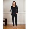 GYS Viscose from Bamboo Pajama Sets for Women Long Sleeve Sleepwear Soft Christmas Pjs Lounge Sets(Black)