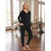 GYS Viscose from Bamboo Pajama Sets for Women Long Sleeve Sleepwear Soft Christmas Pjs Lounge Sets(Black)