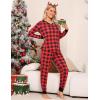 GYS Viscose from Bamboo Pajama Sets for Women Long Sleeve Sleepwear Soft Christmas Pjs Lounge Sets(Black Red Plaid)