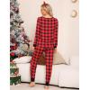 GYS Viscose from Bamboo Pajama Sets for Women Long Sleeve Sleepwear Soft Christmas Pjs Lounge Sets(Black Red Plaid)