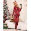 GYS Viscose from Bamboo Pajama Sets for Women Long Sleeve Sleepwear Soft Christmas Pjs Lounge Sets(Black Red Plaid)