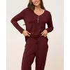 GYS Viscose from Bamboo Pajama Sets for Women Long Sleeve Sleepwear Soft Christmas Pjs Lounge Sets(Ficus Red)