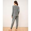 GYS Viscose from Bamboo Pajama Sets for Women Long Sleeve Sleepwear Soft Christmas Pjs Lounge Sets(Heather Grey Stripe)
