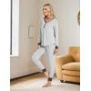 GYS Viscose from Bamboo Pajama Sets for Women Long Sleeve Sleepwear Soft Christmas Pjs Lounge Sets(Light Heather Grey)