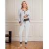 GYS Viscose from Bamboo Pajama Sets for Women Long Sleeve Sleepwear Soft Christmas Pjs Lounge Sets(Light Heather Grey)