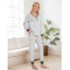 GYS Viscose from Bamboo Pajama Sets for Women Long Sleeve Sleepwear Soft Christmas Pjs Lounge Sets(Light Heather Grey)