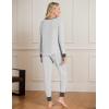 GYS Viscose from Bamboo Pajama Sets for Women Long Sleeve Sleepwear Soft Christmas Pjs Lounge Sets(Light Heather Grey)