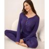 GYS Viscose from Bamboo Pajama Sets for Women Long Sleeve Sleepwear Soft Christmas Pjs Lounge Sets(Purple)