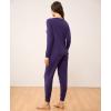 GYS Viscose from Bamboo Pajama Sets for Women Long Sleeve Sleepwear Soft Christmas Pjs Lounge Sets(Purple)