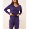 GYS Viscose from Bamboo Pajama Sets for Women Long Sleeve Sleepwear Soft Christmas Pjs Lounge Sets(Purple)