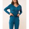GYS Viscose from Bamboo Pajama Sets for Women Long Sleeve Sleepwear Soft Christmas Pjs Lounge Sets(Teal Blue)