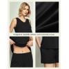 GYS Viscose from Bamboo Pajamas for Women V Neck Tank Top with Shorts Sleep Sets(Black)
