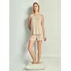 GYS Viscose from Bamboo Pajamas for Women V Neck Tank Top with Shorts Sleep Sets(Corn Yellow)