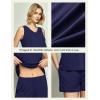 GYS Viscose from Bamboo Pajamas for Women V Neck Tank Top with Shorts Sleep Sets(Navy)