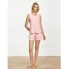 GYS Viscose from Bamboo Pajamas for Women V Neck Tank Top with Shorts Sleep Sets(Pink)