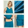 GYS Viscose from Bamboo Pajamas for Women V Neck Tank Top with Shorts Sleep Sets(Teal Blue)