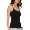 GYS Women’s Bamboo Viscose Camisole Undershirt Adjustable Spaghetti Strap Layering Tank Top(Black)