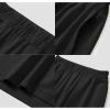GYS Women’s Bamboo Viscose Pajama Shorts – Super Soft Sleep Shorts with Pockets & Elastic Waist(Black)