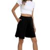 GYS Women’s Bamboo Viscose Pajama Shorts – Super Soft Sleep Shorts with Pockets & Elastic Waist(Black)