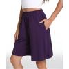 GYS Women’s Bamboo Viscose Pajama Shorts – Super Soft Sleep Shorts with Pockets & Elastic Waist(Deep Purple)