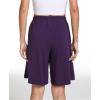 GYS Women’s Bamboo Viscose Pajama Shorts – Super Soft Sleep Shorts with Pockets & Elastic Waist(Deep Purple)