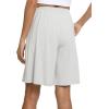GYS Women’s Bamboo Viscose Pajama Shorts – Super Soft Sleep Shorts with Pockets & Elastic Waist(Light Grey)