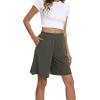 GYS Women’s Bamboo Viscose Pajama Shorts – Super Soft Sleep Shorts with Pockets & Elastic Waist(Olive)