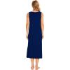 GYS Womens Bamboo Viscose Sleeveless Long Nightgowns(Navy)