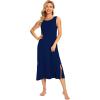 GYS Womens Bamboo Viscose Sleeveless Long Nightgowns(Navy)