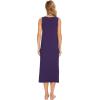 GYS Womens Bamboo Viscose Sleeveless Long Nightgowns(Purple)