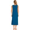 GYS Womens Bamboo Viscose Sleeveless Long Nightgowns(Teal Blue)