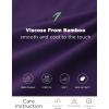 GYS Womens Long Nightgowns Soft Bamboo Viscose 3/4 Sleeves Pleated Sleepshirts Ladies Sleepwear Gown for Mom(Purple)
