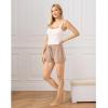 GYS Women’s Pajama Bottoms Soft and Comfy Bamboo-derived Viscose Drawstring Pajama Shorts(Camel)
