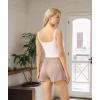 GYS Women’s Pajama Bottoms Soft and Comfy Bamboo-derived Viscose Drawstring Pajama Shorts(Camel)