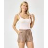GYS Women’s Pajama Bottoms Soft and Comfy Bamboo-derived Viscose Drawstring Pajama Shorts(Camel)