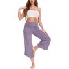 GYS Women’s Pajama Pants Bamboo Viscose Wide Leg Yoga Pants Casual High Waisted Lounge Palazzo Pants with Pockets