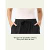 GYS Womens Pajama Shorts Drawstring Waist Lounge Shorts with Pockets, Viscose Made from Bamboo(Black)