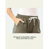 GYS Womens Pajama Shorts Drawstring Waist Lounge Shorts with Pockets, Viscose Made from Bamboo(Greyish Green)