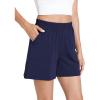 GYS Bamboo Viscose Pajama Shorts Women Soft Sleep Shorts with Pockets Comfy Lounge Shorts Pj Bottoms(Navy)