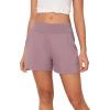 GYS Bamboo Viscose Pajama Shorts for Women, Casual Micro Mini Lounge Shorts, Soft Comfy Sleep Bottoms(Purplish Grey)